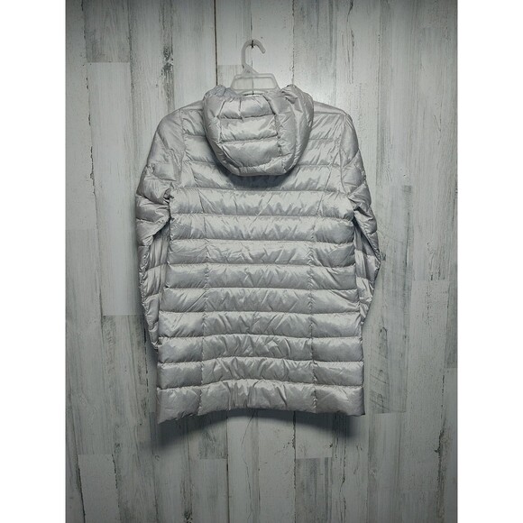 Eddie Bauer 650 Power Fill Ribbed Puffer Jacket Women’s Medium Gray - Picture 4 of 7